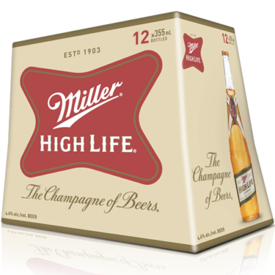 Miller High Life 12x355ml Bottle