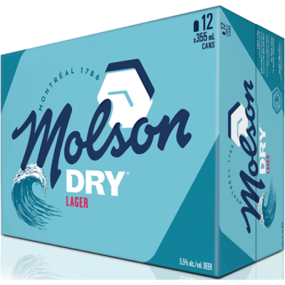 Molson Dry 12x355ml Can